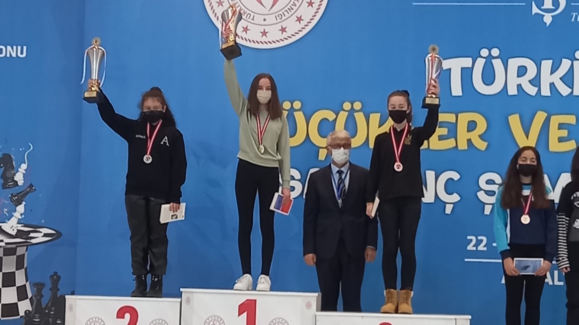 2021-2022 Türkiye Yıldızlar Satranç Şampiyonası 14 Yaş Kızlar Türkiye 1.si Öğrencimiz EKİN ULUS'u Tebrik Ediyoruz